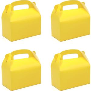 30-Pack Yellow Party Favor Treat Boxes Goodie Candy Gable Box, 30 Count