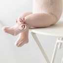 Baby Girl Tights Cute Bow Knit Leggings Toddler Stockings Cotton Pantyhose Infant Hollow Out Newborn Pants