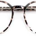 Blue Light Blocking Glasses for Women and Men, Round Frame Computer Gaming Anti Eyestrain & UV Glare RF6213 (Leopard)