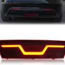 Rear 3rd Brake Lights Pilot Light Compatible with 2021 2022 2023 Tesla Model Y, [Start-up Animation] [2 in 1 Design] With Brake Light (after falsh) & Taillight Lamp, Rear Bumper Light, 1 PC