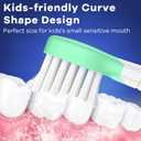 Toptheway Kids Toothbrush Heads for Philips Sonicare: Soft Electric Replacement Brush Compatible with Phillips 6032/94 6321 6340 6042 6320 6330 Compact Head for Child 3-7, Pink Girl Green Boy 8 Pack