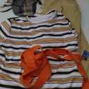 Adults Costume Striped T-shirt Hat Straps Pants Outfit Halloween Cosplay Uniform Set (Small)