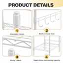 Yaocom Mini Fridge Shelf for Dorm, Adjustable Stand,White,3 Compartments