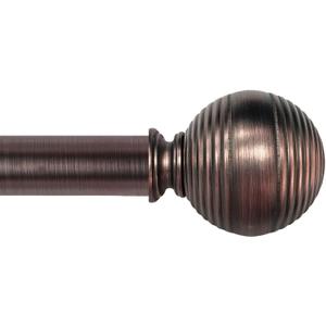 Curtain Rods for Windows 18 to 88 inch, 1 Inch Adjustable Curtain Rod, Heavy Duty Window Curtains Rod for Bedroom Living Room, Modern Decorative Drapery Rods Orb Finials