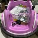 Gymax 12V Kids Ride on Bumper Car Remote Control w/ Flashing LED Light & Music, Purple, 1 Ct, TQ10239US-ZS