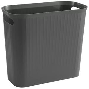 rejomiik Bathroom Small Trash Can Slim Garbage Can Wastebasket 3.5 Gallon Plastic Trash Bin Container for Bedroom, Home, Office, Dorm Room, Kitchen, Dark Gray