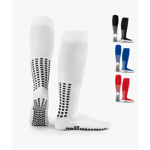 LUX Anti Slip Soccer Knee Socks,Non Slip Football/Basketball/Hockey Sports Grip Socks