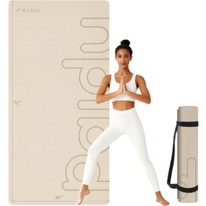 PAIDU Large Yoga Mat 72"x36"x10mm Non-Slip Exercise Mat for Home Gym Studio