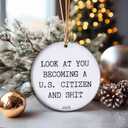Becoming a Us Citizen Gift, Proud US Citizen Christmas Ornaments, First Year As US Citizen Gift, Celebrate Citizenship 2025 Present
