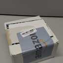 Ravitat Elevated Cat Food Bowl - Adjustable, Anti-Slip & Anti-Noise, Protects Pet's Spine, Thickened Plastic, 17 Oz (Milky White, Grey)