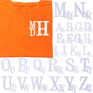 Suncalla 78 Pcs Iron on Letters Patches, Regular Script Embroidered Patches Letters Monogram Alphabet A-z Applique for Clothing Hats Backpacks Socks, Jeans DIY Accessories