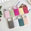 Yeddabox for iPhone 17 Pro Max Case Cute Striped Phone Case Soft TPU Slim Shockproof Phone Cover for Women Girls, Pink