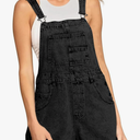 Glamaker Denim Overall Shorts for Women Casual Denim Romper Jean Short Overalls Loose Fit Denim Jumpsuit Summer Outfits ,Size XL