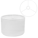 Drum Lamp Shades for Table Lamps 12" Top x 12" Bottom x 8" High Linen Lampshade Lamp Shade with E27 to E26/E14 Adapters for Floor Lamps Bedside Lamps, White fine lines, Assembly Required