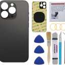 OEM Rear Back Glass Replacement Compatible with iPhone 14 Pro Max 6.7 inches (Space Black) with Reparing Toolkit and Pre-Installed Adhesive