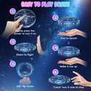 TSM005 Mini Drone for Kids,Hand Operated UFO Toy,Flip Stunt Hover Toy with LED,Easy Indoor Outdoor Flying Toys,Rechargeable UFO Drone for Kids 6-8-12 ,Cool Christmas Birthday Gifts for Boys Girls(Blue)