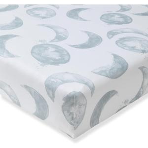 Burt's Bees Baby Essential Organic Cotton Fitted Crib Sheet, Breathable for Boy Girl Standard Crib & Toddler Mattresses
