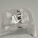 XTMYI Bathroom Window Curtain, Gray and White Leaf Pattern Short Sheer Curtains for Bedroom, 48 Inch Length (Grey)