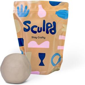 Sculpd Air Dry Clay - Premium Sculpting & Modeling Clay for Arts and Crafts - Self-Hardening Soft Clay for Adults Activities - Bulk Craft Supplies & Art Materials (2.2lbs Bulk Value Bag)