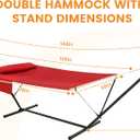 Lazy Daze Double Hammock with Stand, Balance Straps & Carry Bag for Outside