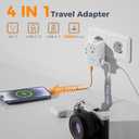 Universal Travel Adapter 20W, TESSAN Ultra Slim International Power Adapter with 2 USB-C 1 USB-A, Travel Plug Adaptor Worldwide for US to European UK Spain Italy England New Zealand (Type C G A I)