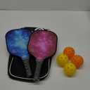 Mayboom Pickleball Paddles Set of 2 or 4, USAPA Approved Pickleball Set with 4 Pickleball Balls and Pickleball Bag, Fiberglass Pickle Ball Rackets 2 Pack for Beginner
