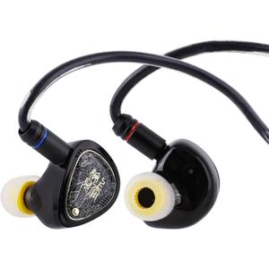 Linsoul TANGZU Wan'er S.G II In Ear Monitor,HiFI Wired Earbuds,10mm Dynamic Driver PET Diaphragm Gaming IEM Earphones with 2Pin Detachable OFC Cable for Audiophile DJ Stage (Clear Black, 4.4mm No Mic)