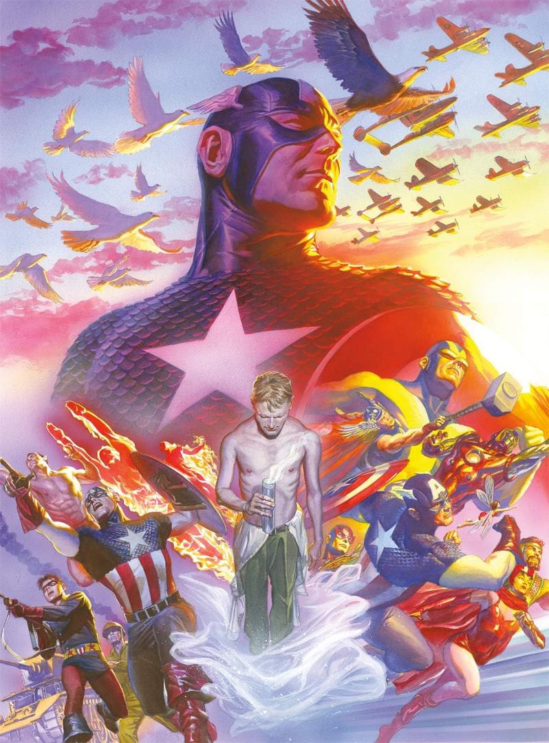 Buffalo Games - Marvel - Captain America 22-1000 Piece Jigsaw Puzzle for Adults -Challenging Puzzle Perfect for Game Nights - Finished Size is 26.75 x 19.75