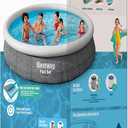 Bestway Fast Set 12 x 30 Inflatable Round Soft Sided Above Ground Pool Set