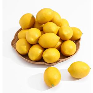 dallisten 12PCS Artificial Lemons  Lifelike Fake Yellow Lemons for Kitchen Decor, Fruit Bowl, Lemonade Party, Photo Props & Summer Table Decorations  Realistic Faux Fruit for Home & Events