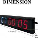 BTBSIGN Workout Timer Wall Interval Clock Count Down/Up Stopwatch with Remote (2.3inch Blue and Red)