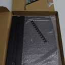 Suptek Glass Floating Shelves, TV Wall Mount with Shelf for DVD Player / PS4 / Cable Boxes/Game Consoles/Sky Box/TV Accessories, Flat Black 2-Tier Wall Mount Bracket