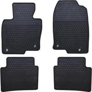 Ucaskin Car Floor Mats Custom Fit for Mazda CX 5 CX-5 SUV 2025 2024 2023 2022 2021 2020 2019 2018 2017 Odorless Washable Rubber Foot Heavy Duty Anti-Slip All Weather Car Floor Liner-Black