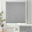 MYshade No-Drill Cordless Horizontal Mini Blinds – 25" W x 64" H Tool-Free Inside Mount Window Blinds with 1" Vinyl Slats, Light Filtering & Privacy, Child & Pet Safe, Gray