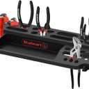 Tool Storage Shelf Wall Mount Utility Shelf Organizer Rack Has 61 Slots, 4 Hooks, 2 Compartments Garage Shelving and Tool Organizers by Stalwart