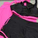Aleumdr Womens Athletic 3 Piece Tankini Swimsuits with Shorts Swim Tank Tops with Sports Bra and Boyshorts Bathing Suits L