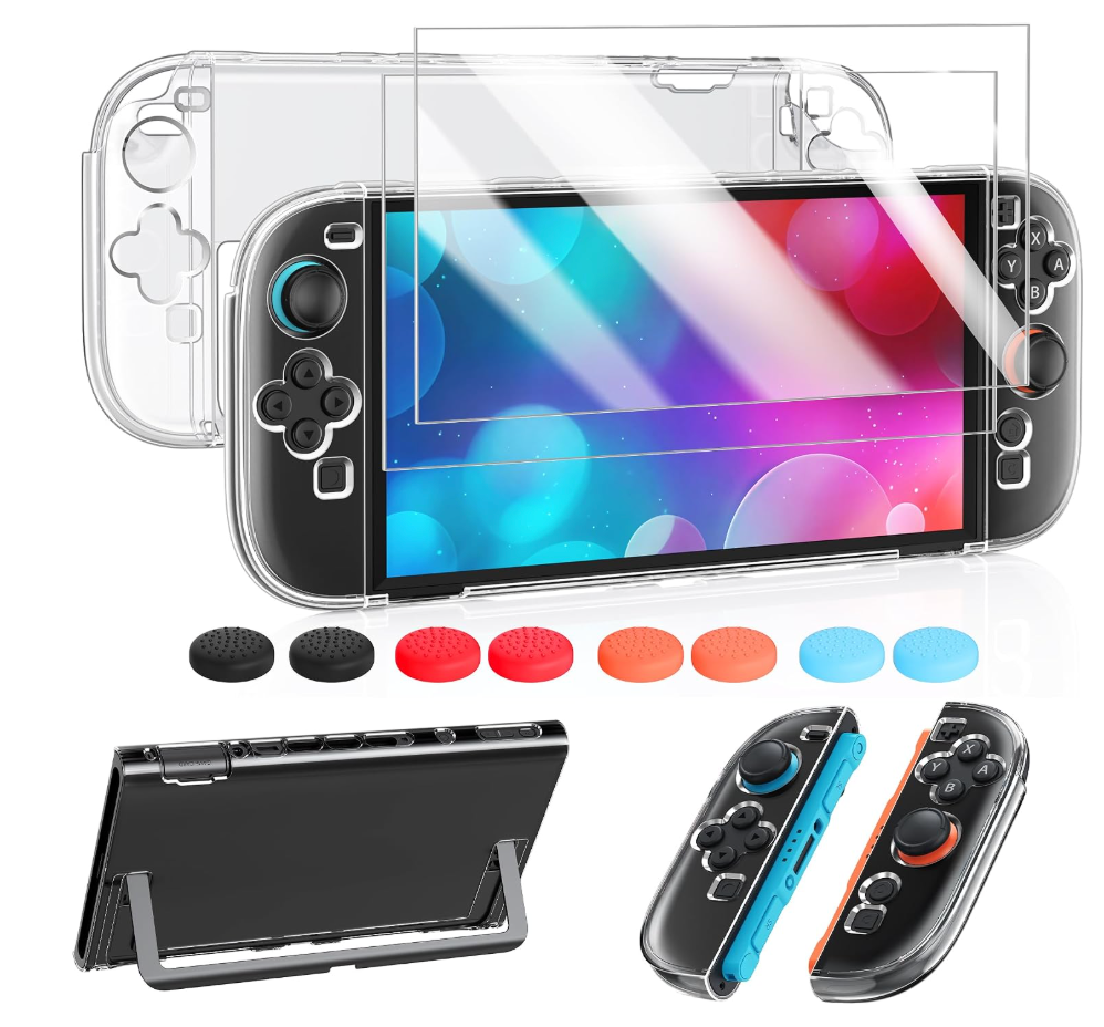 FYOUNG Switch 2 Protective Case,Cover Shell&Screen Protector for Nintendo 2