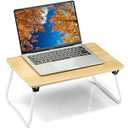 Portable Lap Desk Bed Desk Lap Table Bed Table, Laptop Stand Breakfast Serving Tray, Foldable & Lightweight Mini Table, Lap Tablet Desk for Sofa Couch Floor - - Black