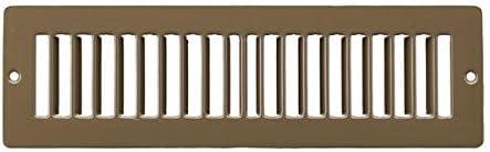 HVAC Premium 12" x 2" Toe Space Grille - HVAC Vent Cover [Outer Dimensions: 13.5 X 3.5] - Brown