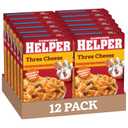 Hamburger Helper Three Cheese Pasta Meal (6 oz - 12 Pack) No Artificial Flavors, Ready in 3 Easy Steps, Quick Meals for Midweek Dinners, Busy Evenings & Families On-the-Go BBD: 28 Aug 2026