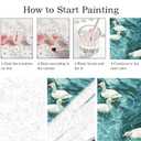 ZRIZQ Paint by Number for Adults Beginners,12" Wx16 L Canvas for Painting Kits for Adults in Colorful Box,Paint by Numbers for Home Wall Art Decor-Summer Duck