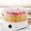 Commercial Chef Food Dehydrator, Five 9.25 BPA-Free Plastic Trays, Dehydrates and Dries Meat, Fruit, Veggies and Jerky, 280W Dehydration Machine, Adjustable Thermostat, CCD100W6, White