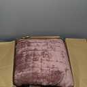 RECYCO Luxury Velvet Quilt Set Full Queen Size, Lightweight Velvet Comforter Set, Oversized Bedspread Coverlet Quilted Bedding Set, with 2 Matching Pillow Shams, for All Season, Dusty Mauve Pink