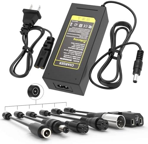 54.6V 2A Fast Charger with 7 Plugs for 13S 48V Lithium Battery, BOEEA Universal Lithium Battery Charger Replacement for Jetson, Gotrax, Razor, Ninebot, Segway, Swagtron, Hiboy ect