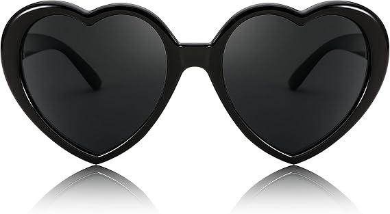 Heart Sunglasses One/Size Black, Pack Of 2