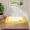 DEXI Front Door Entryway Mat Non Slip, 32x48 Washable Inside Entrance for House Floor Low Profile, Thin Entry Doormat Absorbent Dirt Trapper, Pebble Beige