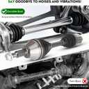 Pair (2) Front CV Axle Shaft Assembly fits for Ram 1500 (only 4WD) 3.0L 3.6L 4.7L 5.7L 2012-2022, for Ram 1500 Classic (only 4WD) 2019-2020, Driver and Passenger Side,not for RWD/2WD