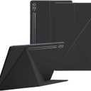 Magnetic Case for Samsung Galaxy Tab S10 Plus 2024/S9 FE+/S9 Plus 12.4 Inch 2023 - Model SM-X820/X826B/X610/X616B/X810/X816B Tablet with S-Pen Holder, Auto Wake/Sleep Smart Tablet Cover, Black