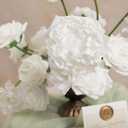 Ling's moment Artificial Flowers Fake Roses Faux Peony Foam Gardenia Combo for DIY Wedding Bouquets Centerpieces Arrangements Bridal Shower Party Home Decorations, White, 23pcs