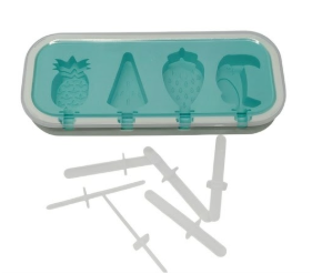 Popsicle Molds and Sticks Silicone Fruit Pop Mold 2 Pack